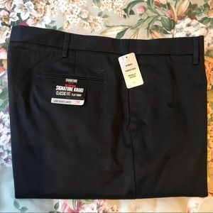 NWT Dockers classic flat front wrinkle free navy